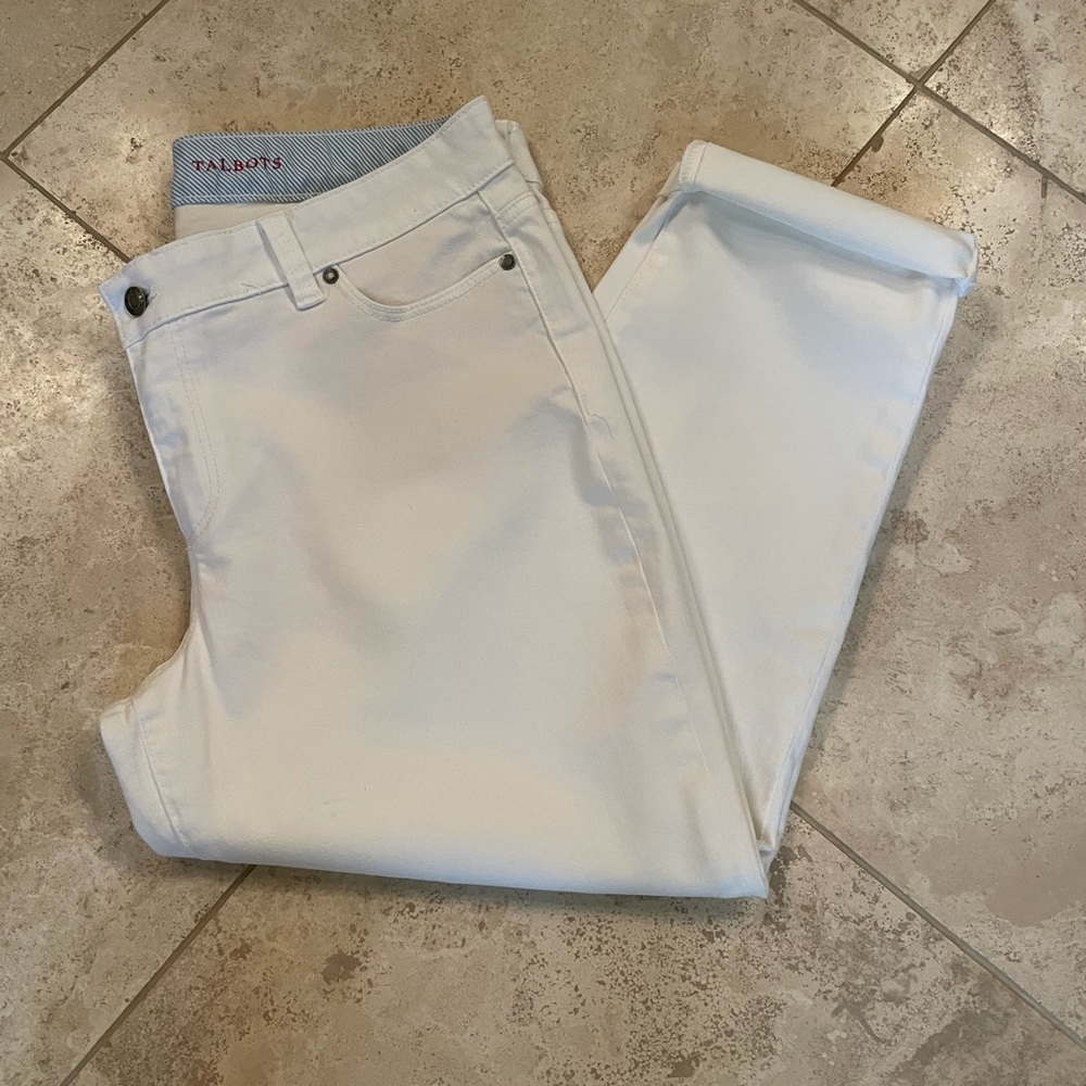 Talbots White Boyfriend Jeans